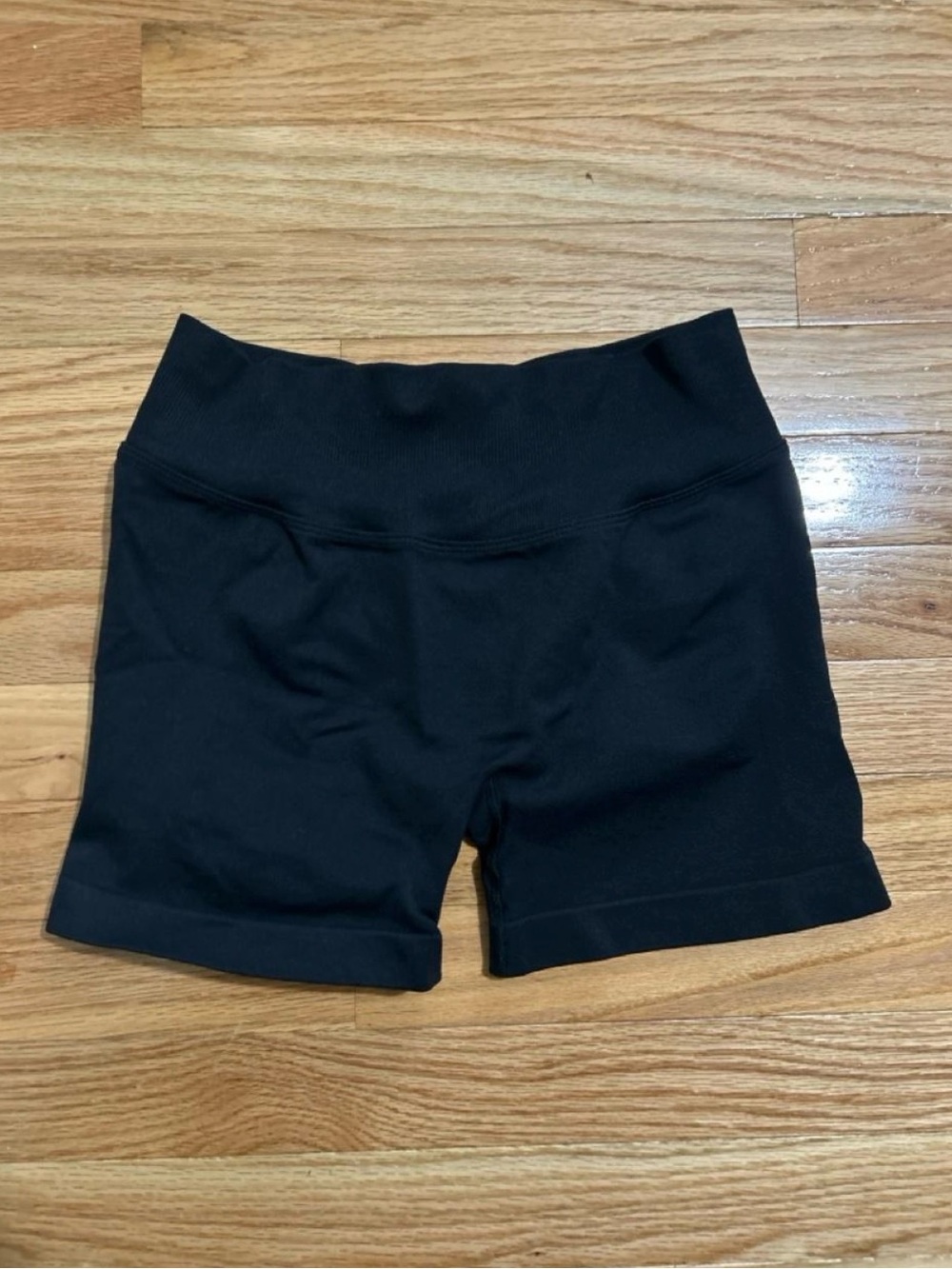 SHEIN Black High-Waist Athletic Bike Shorts